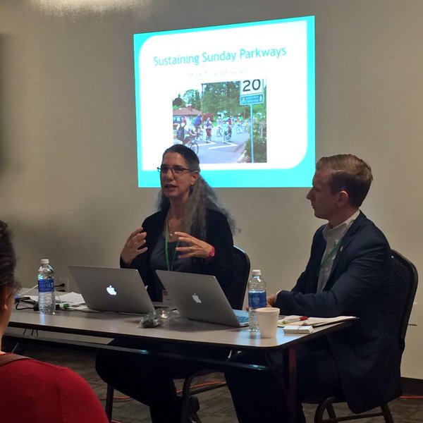 @LindaGinenthal talking about using neighborhood streets instead of major streets for Sun Pkwys at #OpenStreets15 http://t.co/h8U2IADAni