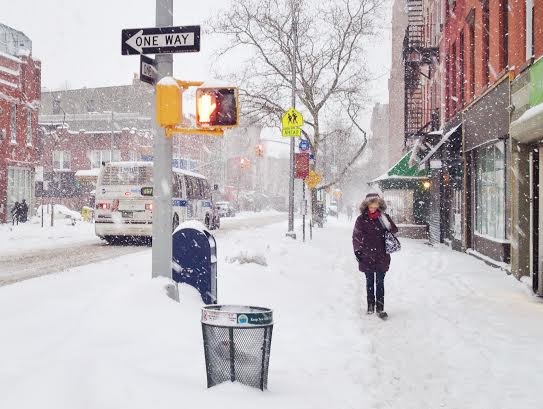 Starting off 2014 with a Blizzard morning commute January 3 Brooklyn by Taylor Reiss Gouge