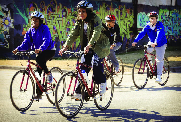 Women biking - courtesy BikeTexas