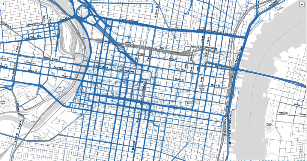 CyclePhilly map